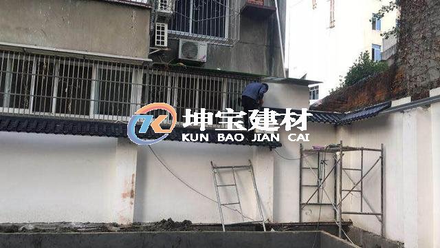 青灰色仿古建筑一体瓦装饰双流城区文化墙面围墙瓦