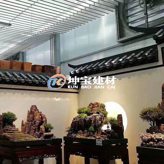 轻质仿古一体瓦让火锅店门庭装饰更加简单方便快捷